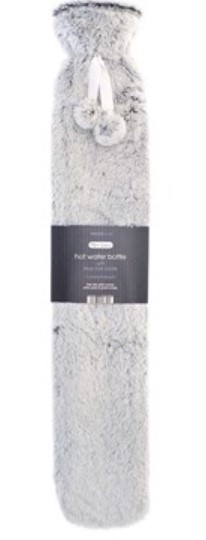 TWO TONE FUR LONG HWB SILVER