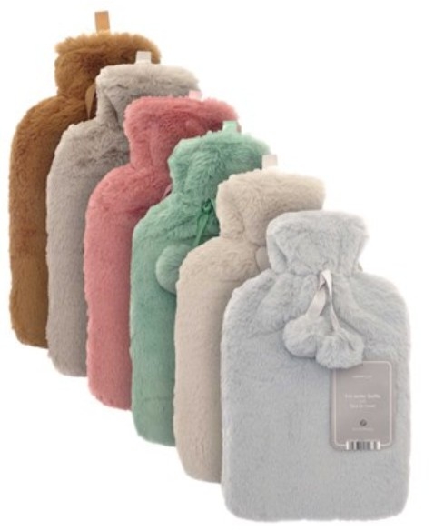 HOT WATER BOTTLE WITH FAUX FUR