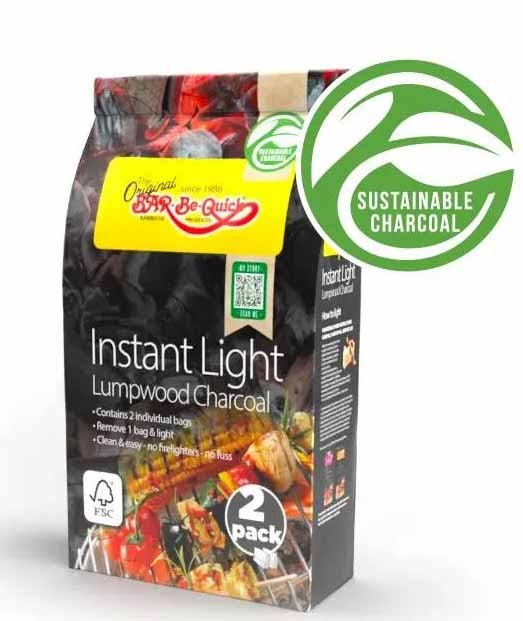 BAR-BE-Q INSTANT LIGHT CHARCOAL 2PK