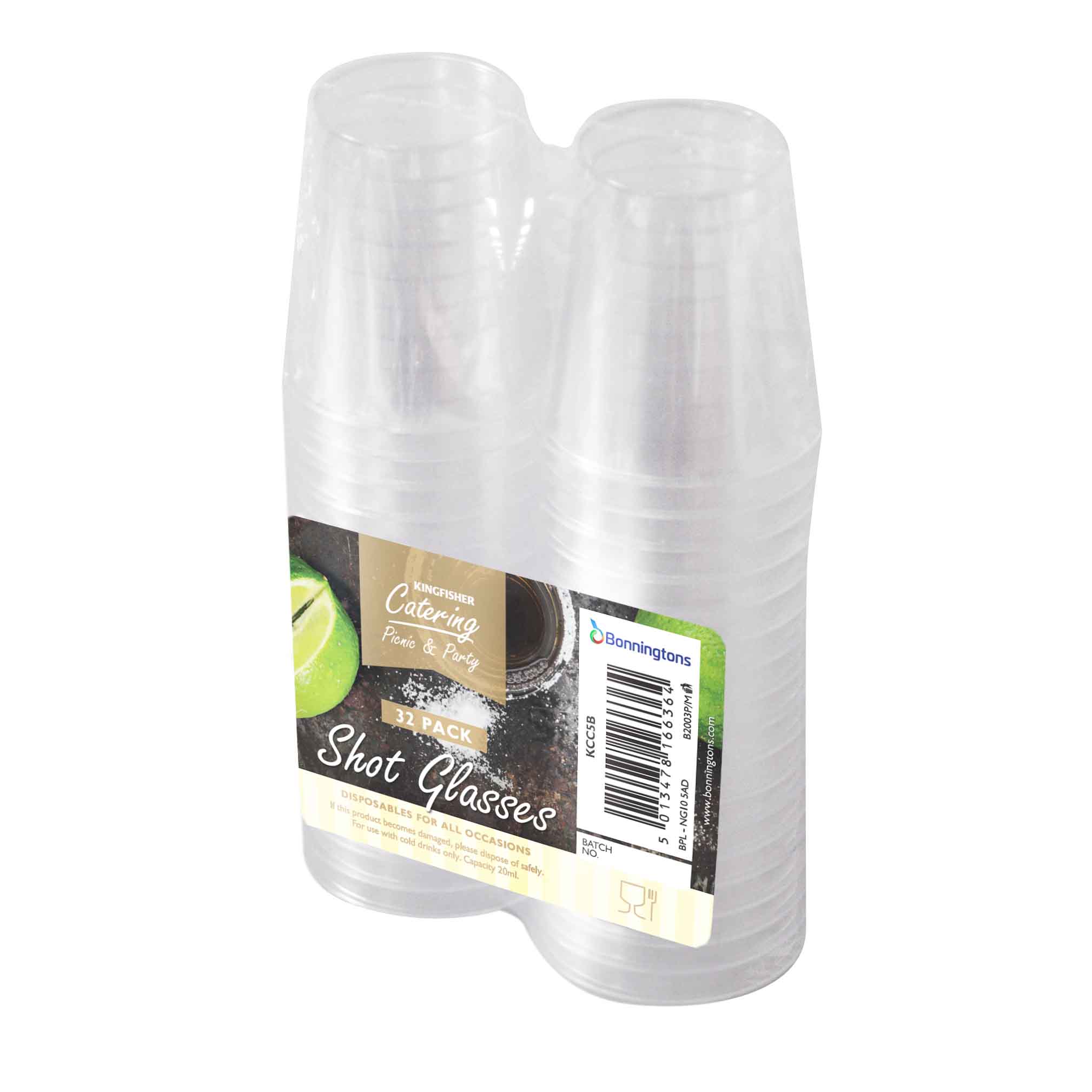 K/F PLASTIC SHOT GLASSES 32 PACK