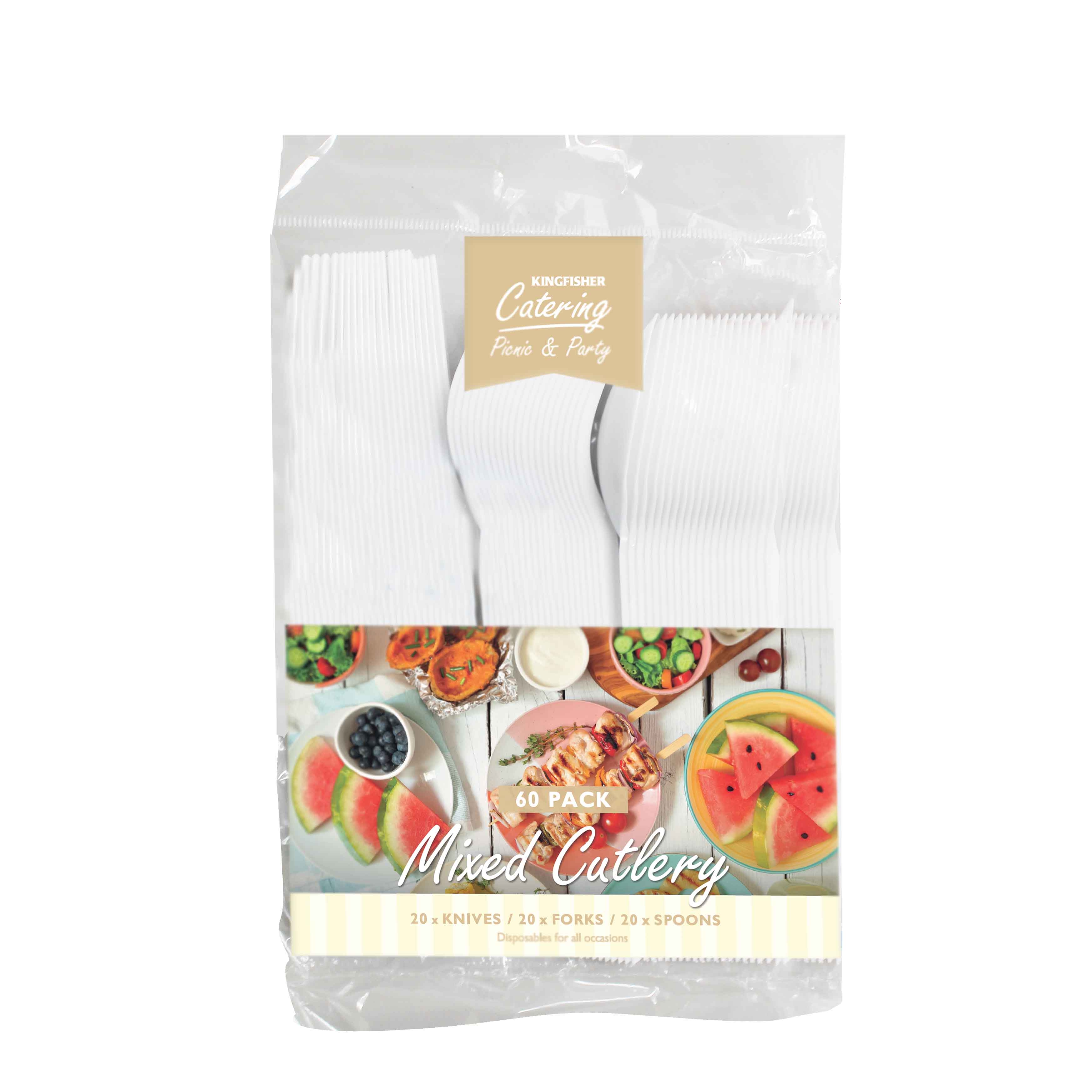 K/F PLASTIC CUTLERY ASSORTMENT 60PK