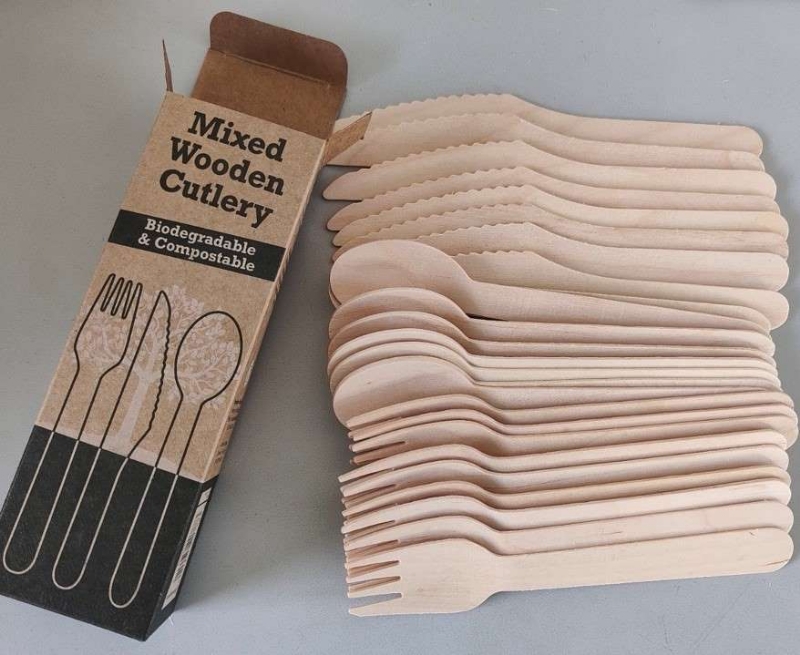 K/F ECO WOODEN MIXED CUTLERY 25PK