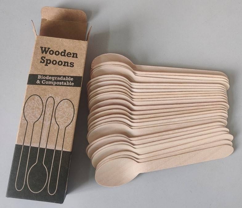 K/F ECO WOODEN SPOONS 25PK