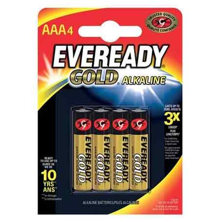 EVEREADY AAA 4PK GOLD ALKALINE BATT