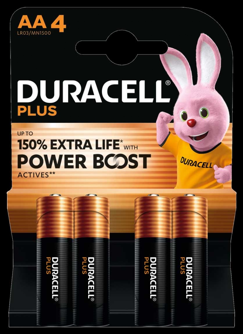 DURACELL POWER BOOST AA 150% 4 PACK