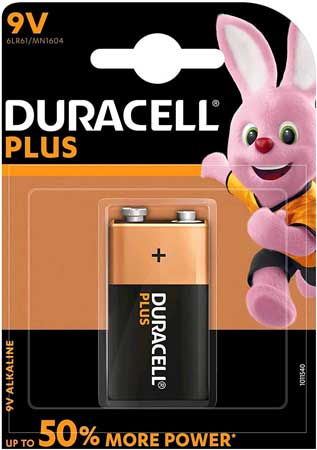 DURACELL PLUS 9V BATTERY