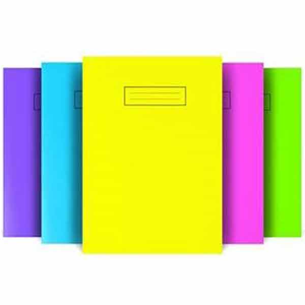 A4 COLOUR LINED EXERCISE NOTEBOOKS