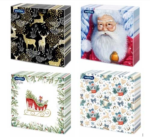 XMAS DESIGN 3PLY NAPKINS 33CM 20PK