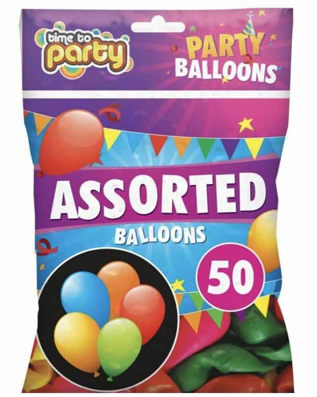 TIME TO PARTY BIRTHDAY BALLOONS 50P