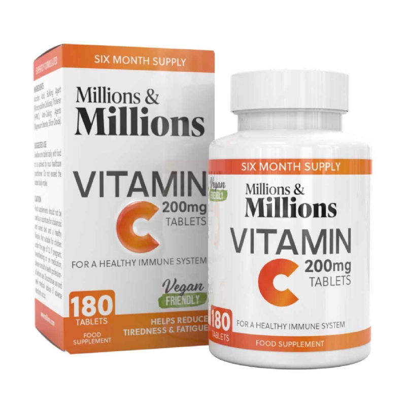 MILLIONS VITAMIN C 200MG 180S