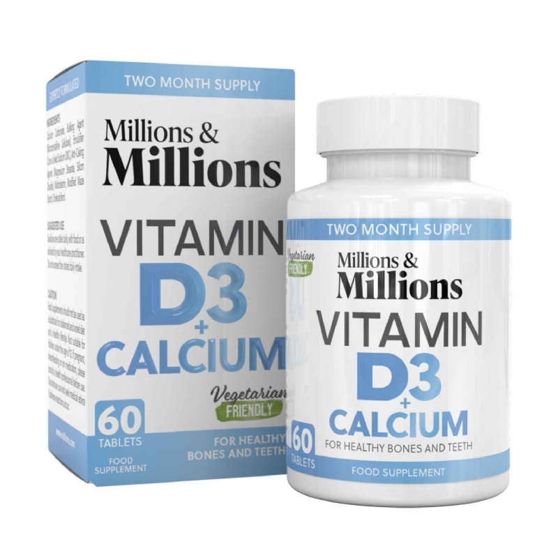 MILLIONS VITAMIN D3 200IU + CALCIUM