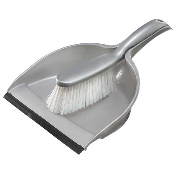 VICTORY SILVER DUST PAN & BRUSH SET