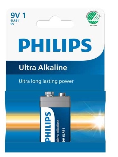 PHILIPS ULTRA ALKALINE 9V BATTERY