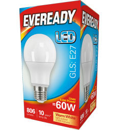 EVEREADY LED GLS BULB 8.2W/60W ES