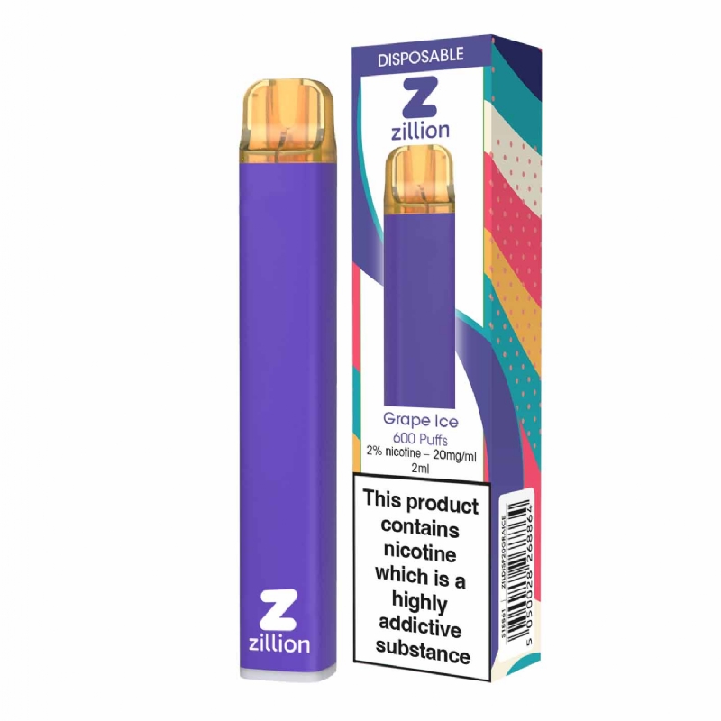 ZILLION DISPOSABLE 20MG GRAPE ICE