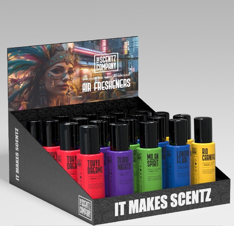 SCENTZ 60ML SPRAY DISPLAY OF 25