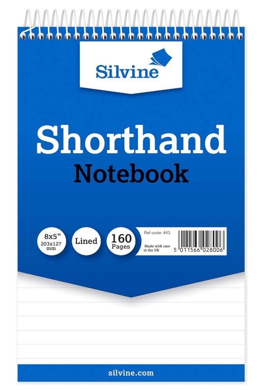 SILVINE SHORTHAND NOTEBOOK 160 PAGE