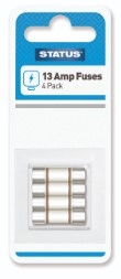 STATUS 13 AMP FUSES 4PK
