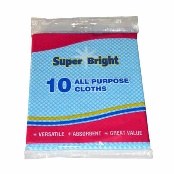 SUPERBRIGHT ALL PURPOSE CLOTHS 10PK