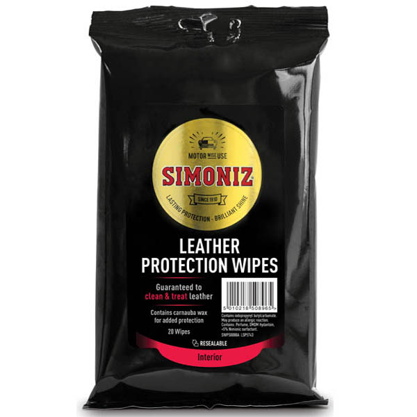 SIMONIZ LEATHER WIPES 20 PACK