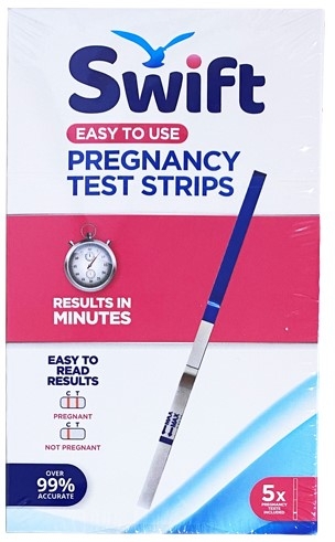 SWIFT PREGNANCY TEST STRIPS 5PK