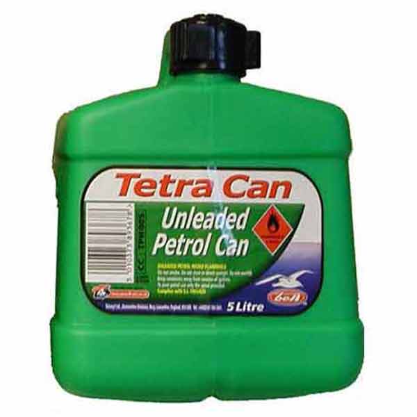 TETRA PETROL CAN GREEN 5 LITRE