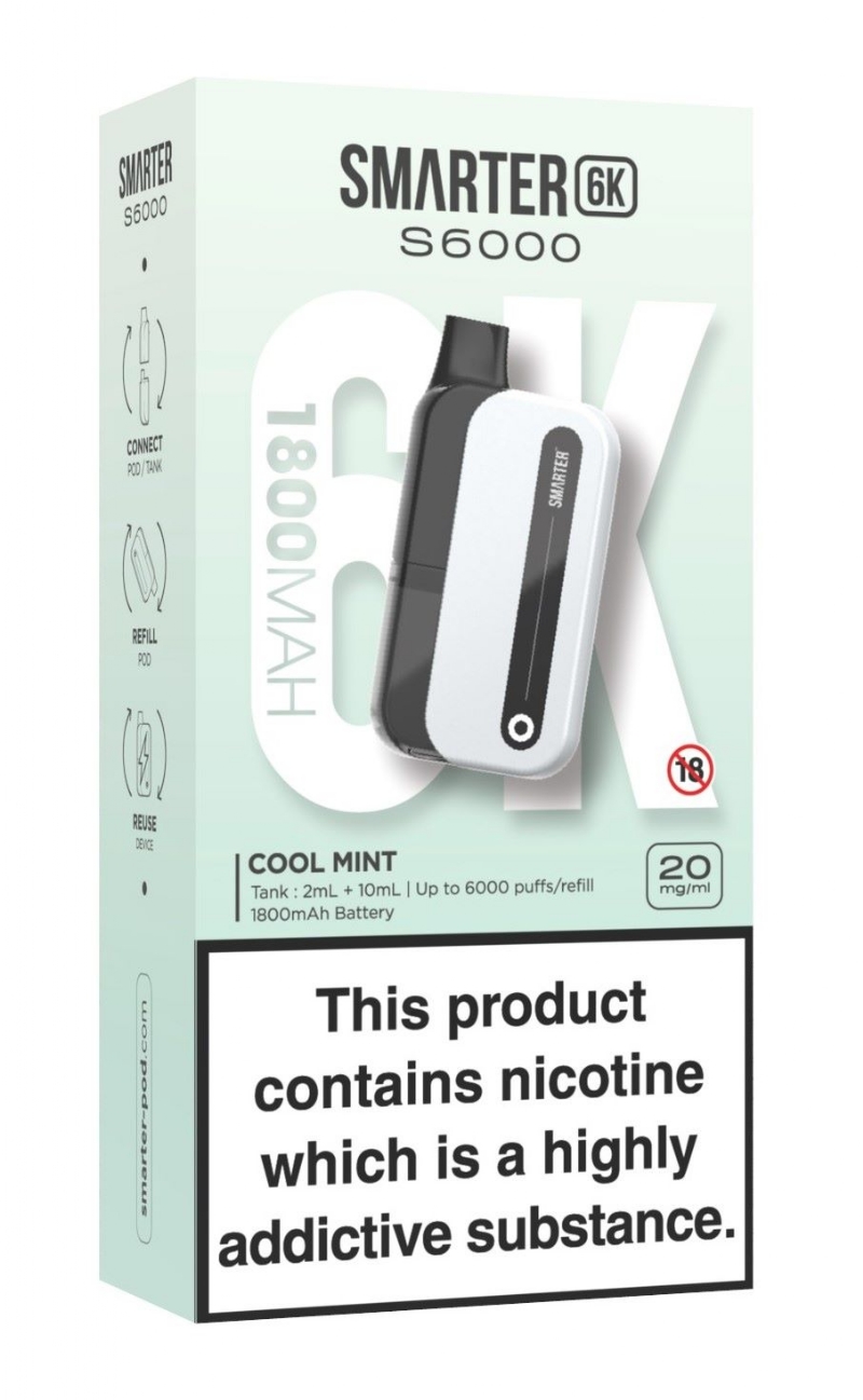 SMARTER 6K KIT COOL MINT 20MG