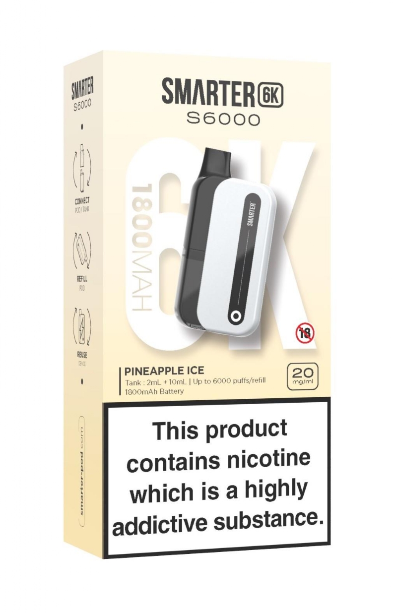 SMARTER 6K KIT PINEAPPLE ICE 20MG