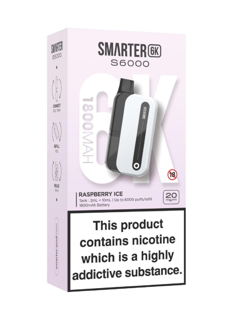 SMARTER 6K KIT RASP ICE 20MG