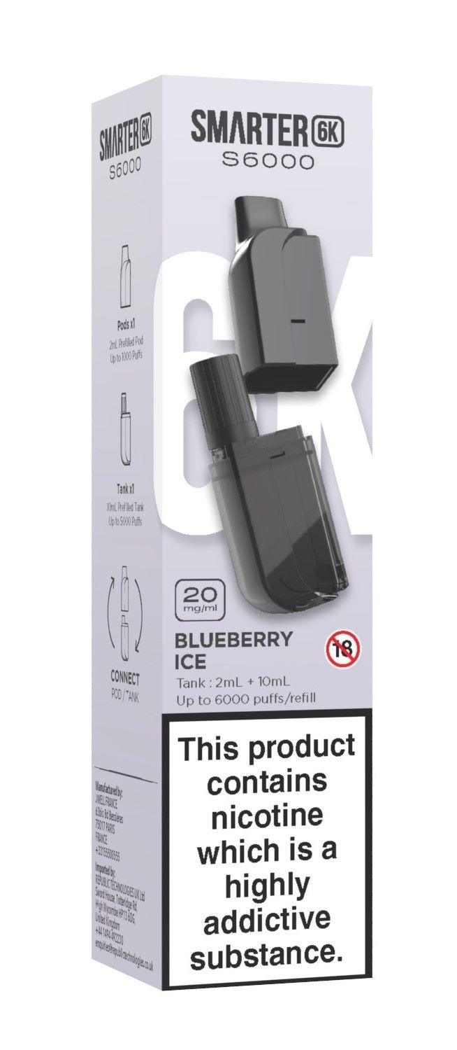 SMARTER 6K POD B/BERRY ICE 20MG