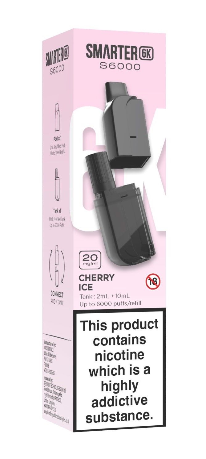 SMARTER 6K POD CHERRY ICE 20MG