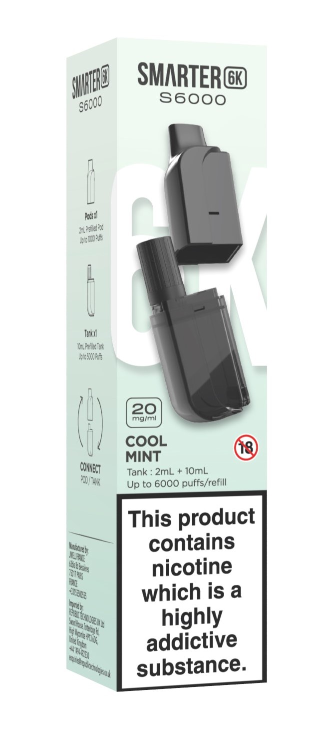 SMARTER 6K POD COOL MINT 20MG