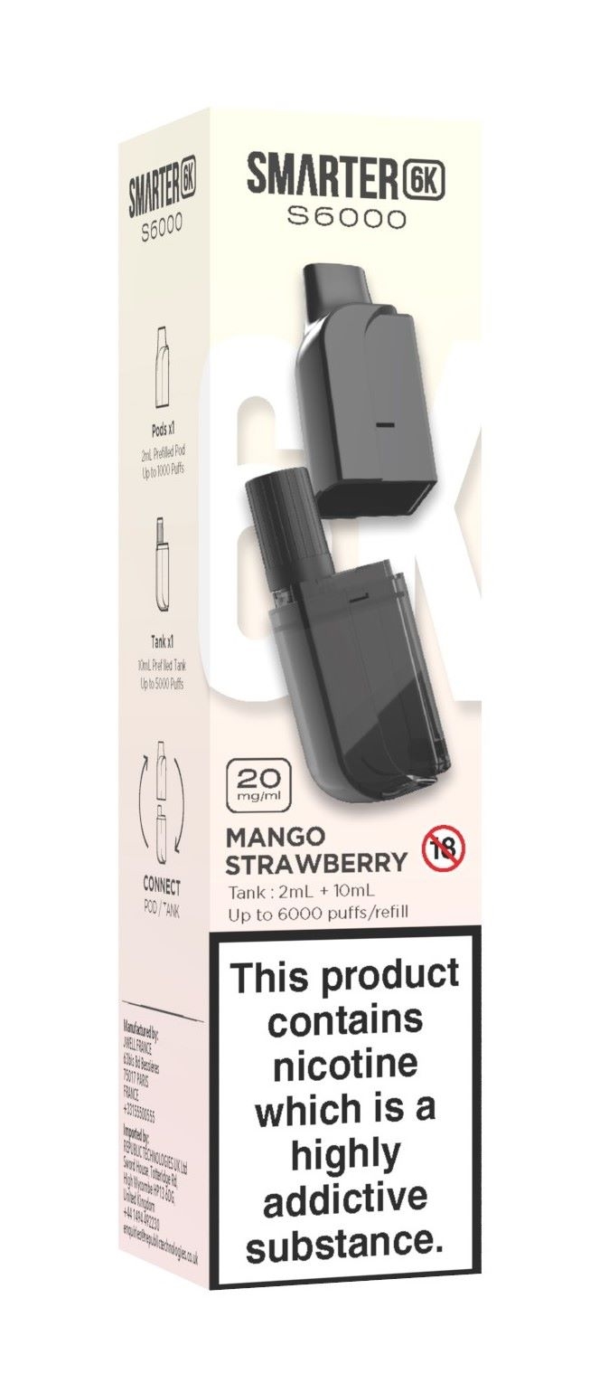 SMARTER 6K POD MANGO S/BERRY 20MG