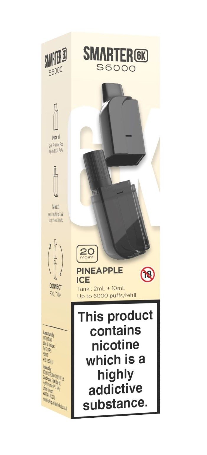 SMARTER 6K POD PINEAPPLE ICE 20MG