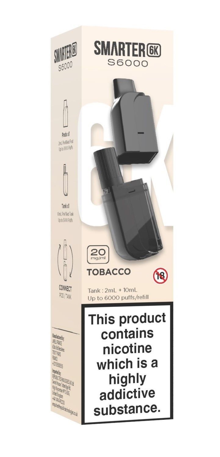 SMARTER 6K POD TOBACCO 20MG