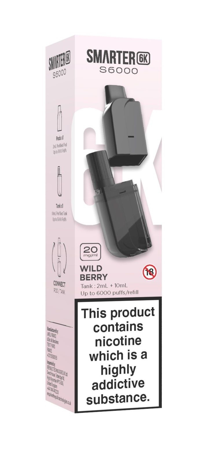 SMARTER 6K POD WILD BERRY 20MG