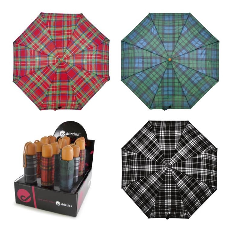 DRIZZLES TARTAN SUPER MINI UMBRELLA