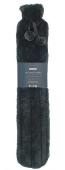 FAUX FUR LONG HWB GREY
