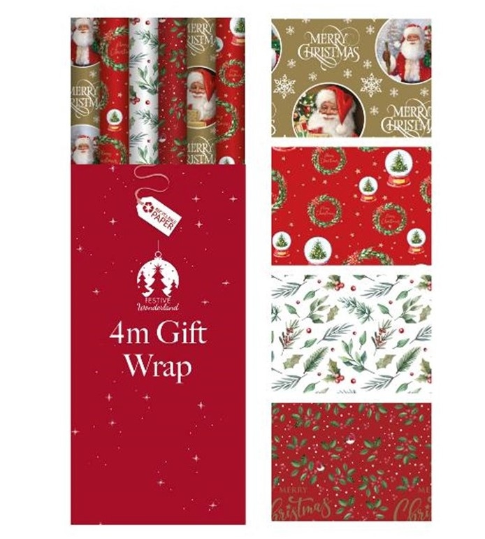 XMAS 4M TRADITIONAL GIFT WRAP