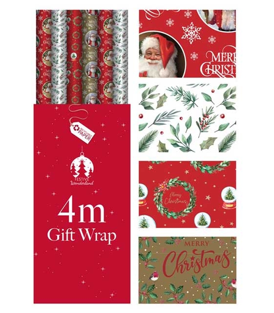XMAS 4M TRADITIONAL GIFT WRAP