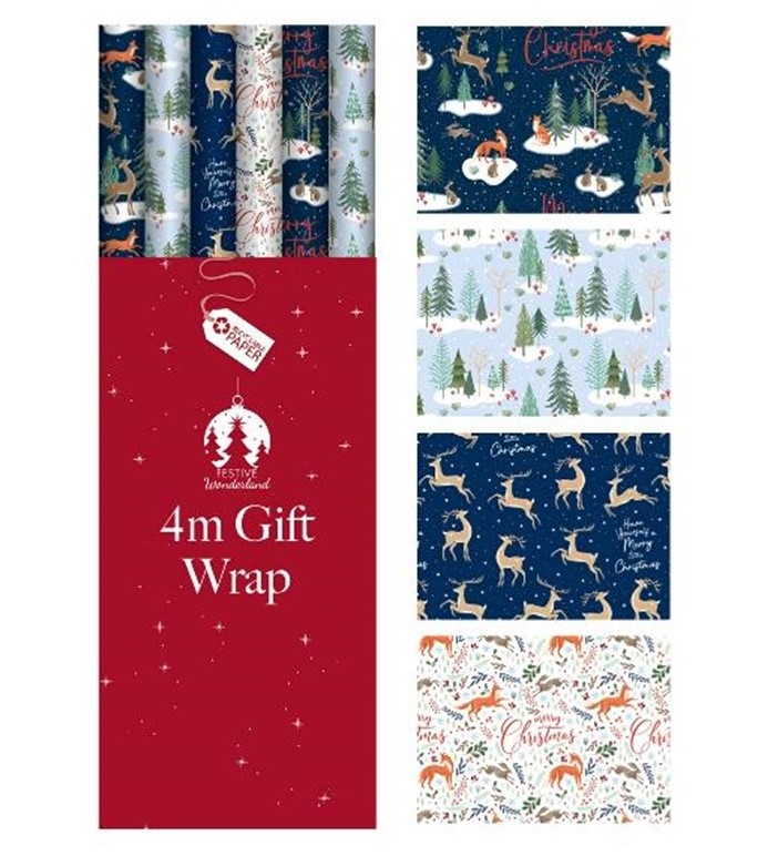 XMAS 4M WOODLAND GIFT WRAP