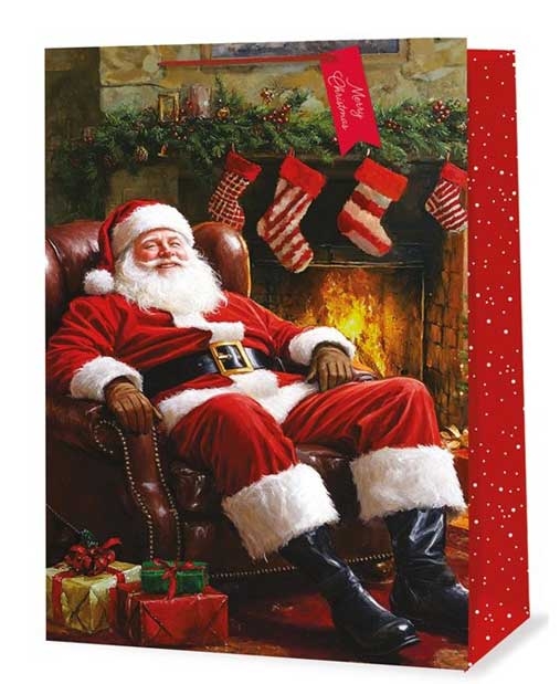XMAS TRADITIONAL SANTA GIFT BAG XL