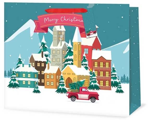 XMAS WINTER VILLAGE GIFT BAG XL