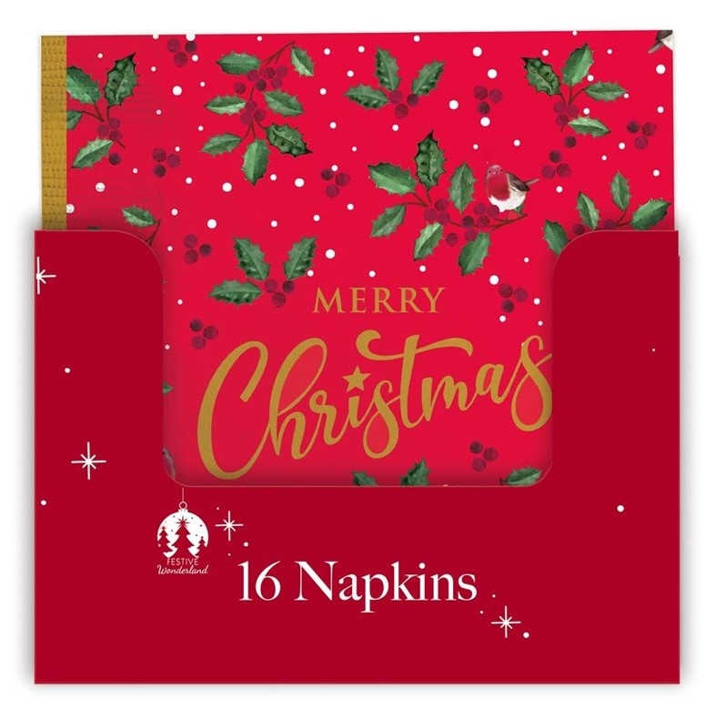 XMAS 16PK TRAD PAPER NAPKINS