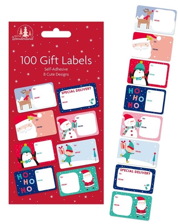 XMAS 100 PACK LABELS