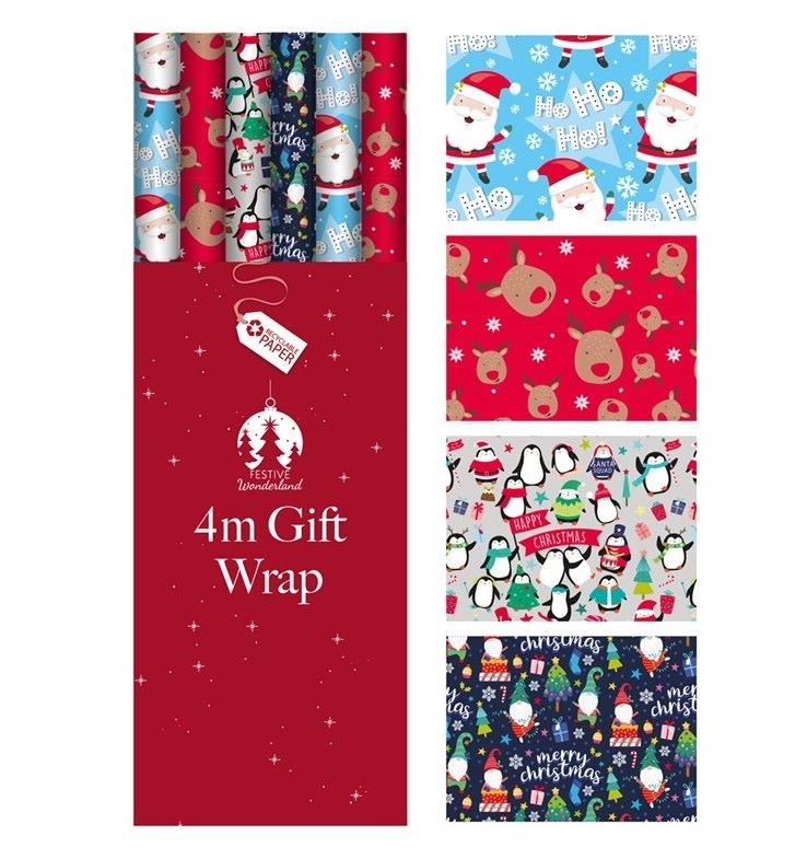 XMAS 4M PRINTED GIFT WRAP