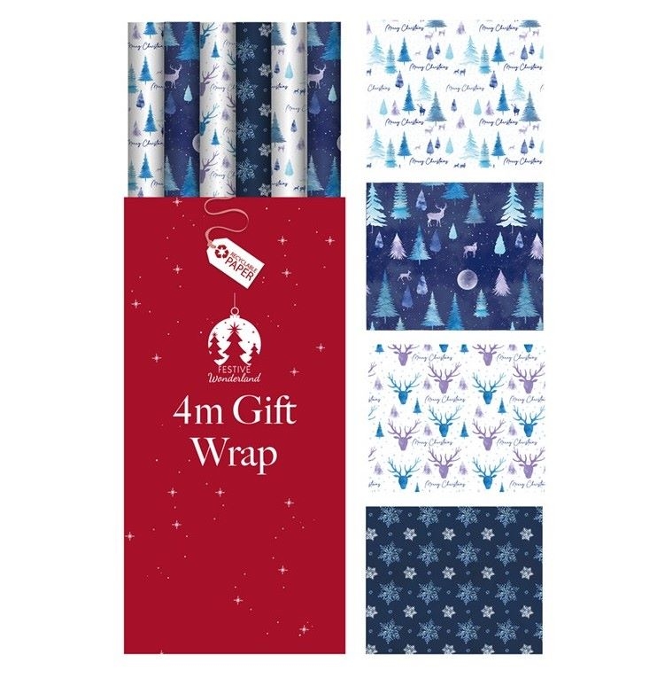 XMAS 4M MIDNIGHT FOREST GIFT WRAP
