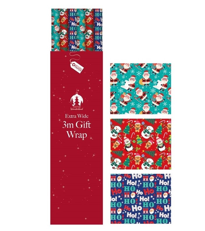 3M EXTRA WIDE KIDS XMAS GIFT WRAP