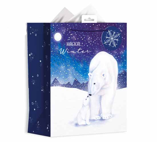 POLAR BEAR GIFT BAG LARGE 32X26CM