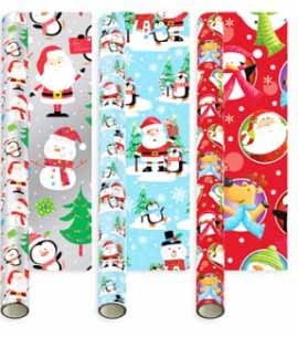 NOVELTY XMAS WRAPPING PAPER 4MX69CM